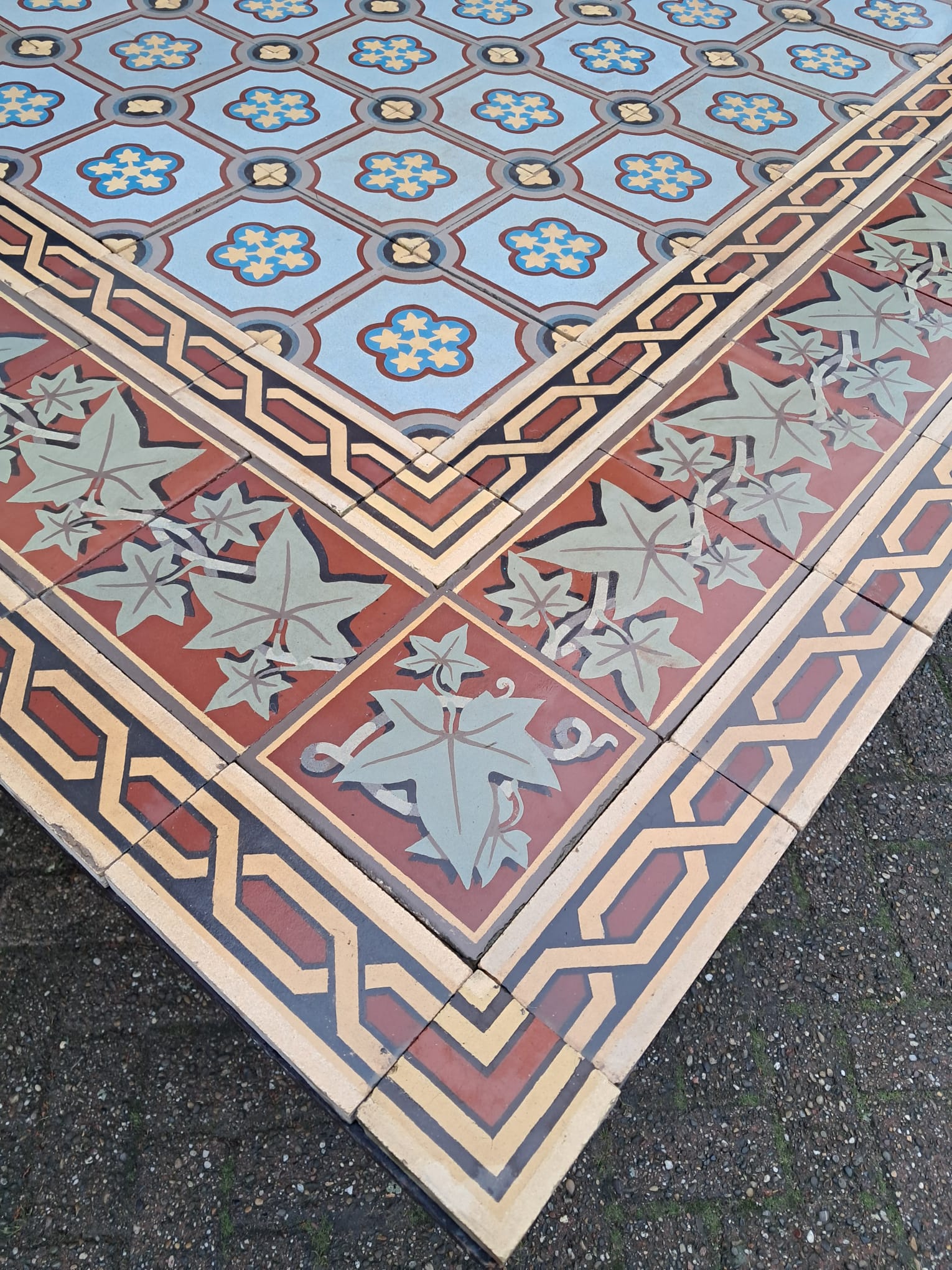 carrelages anciens Boch Freres 17x17 cm