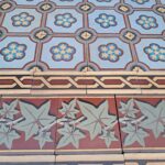 Antique floor Boch Freres Maubeuge 17x17