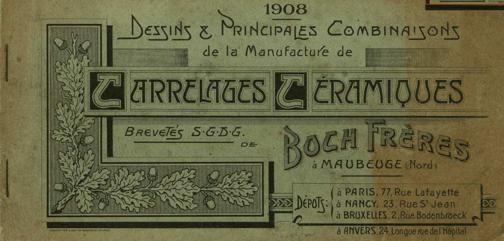 Cover van catalogus van Boch Freres uit 1903