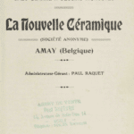 Tweede blad catalogus La Nouvelle Ceramique AMAY