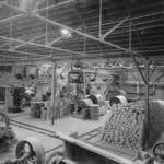 Interieur van fabriek La Nouvelle Ceramique fabrikant van keramische patroontegels AMAY