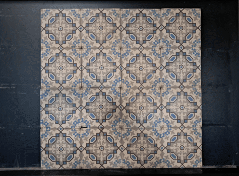 antieke vloertegels blauw