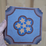 antieke Boch freres tegel 17x17 cm