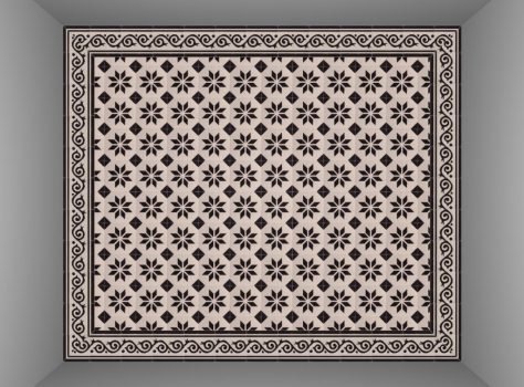 Portugese tegels serie SIRIUS BLACK combi BORDER 27