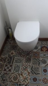 Portugese tegels mix toilet