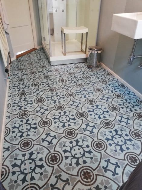 Alvast schotel Natuur Portugese vloertegels outlet: de cementtegels Blue Autumn | FLOORZFloorz