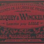 De tegels werden in de jaren 1920 vervaardigd door Manufacture de Carrelages Mosaïques Boucquey et Winckelmans