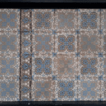 Oude tegelvloer mozaïek