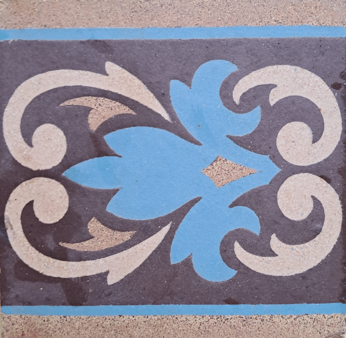 antieke boordtegel CERA 227