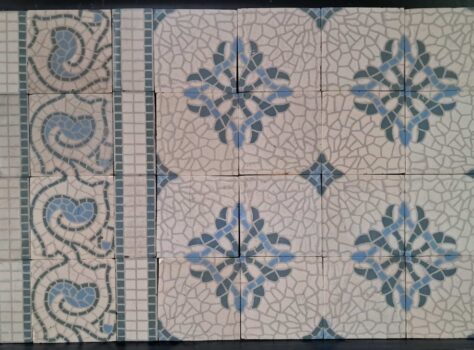 oude tegelvloer mozaïek