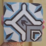 antieke tegels blauw hoek