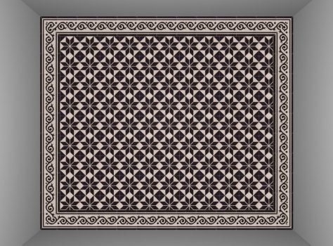 Portugese tegels ASTREA BLACK combi BORDER 27