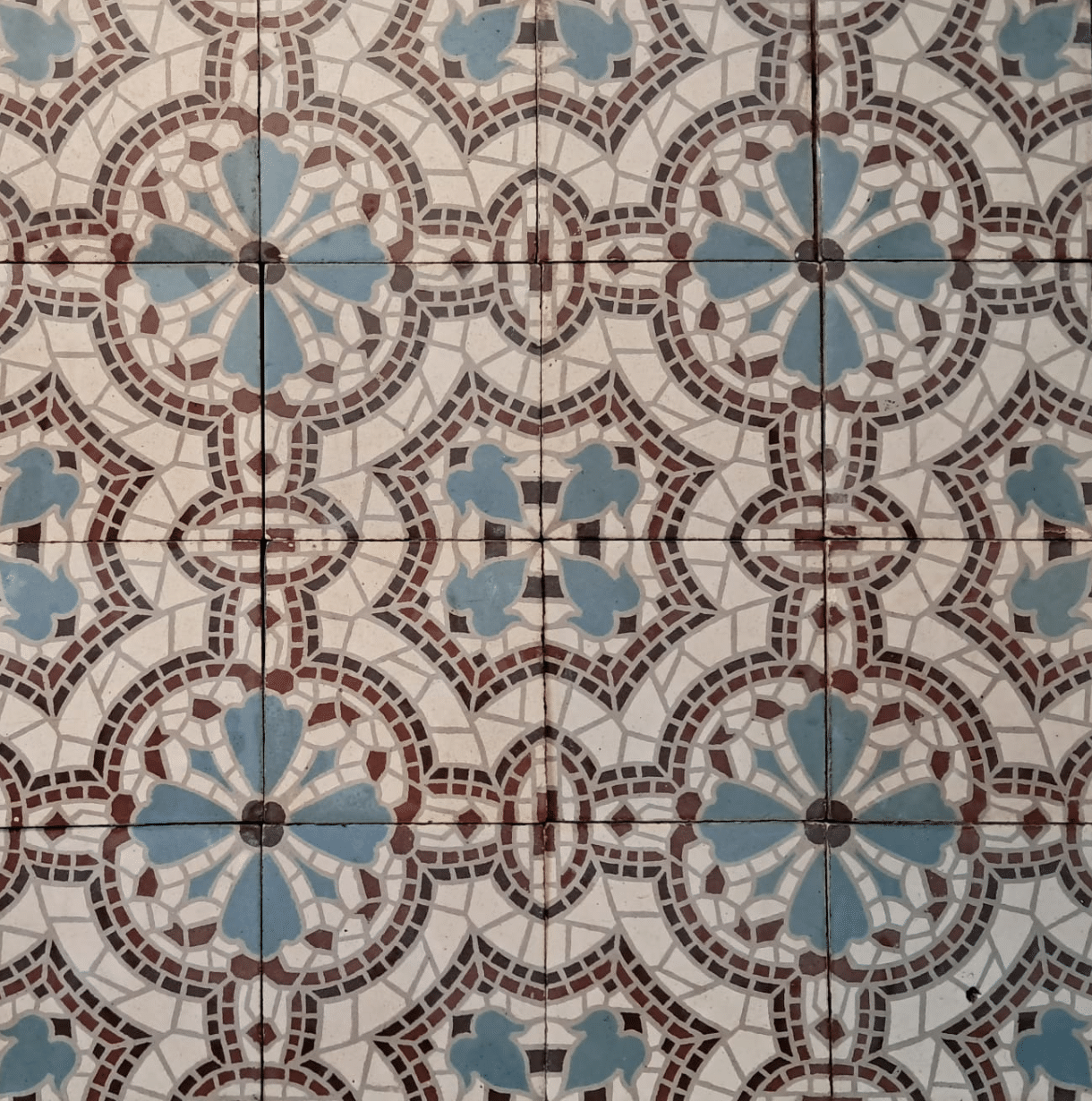 mozaïektegels blauw
