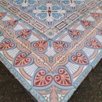 antieke tegels met triple border