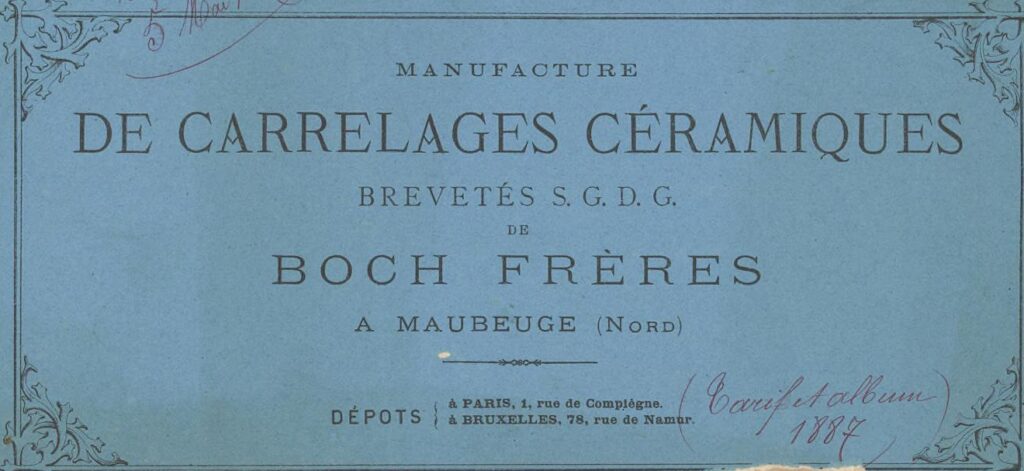 Front blad Boch Freres blauw catalogus