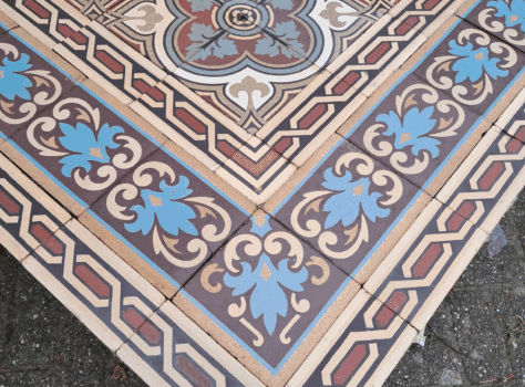 antieke tegelvloertjes Boch Freres