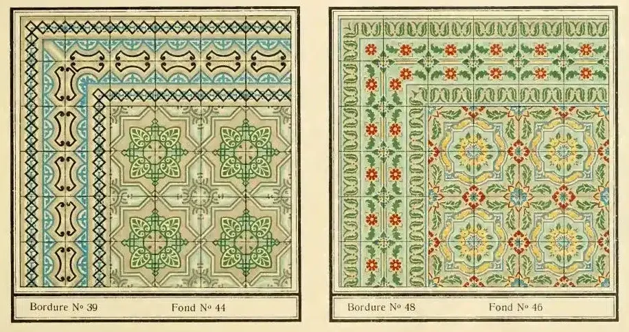 catalogus van destijds van antieke vloertegels