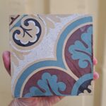 antieke tegels met bloem