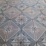 antieke vloertegels grijs en groen