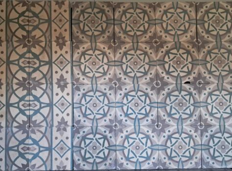 antieke vloer tegels groen 16x16
