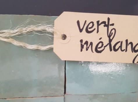 Marokkaanse zelliges Vert Melange 10x10 cm close up