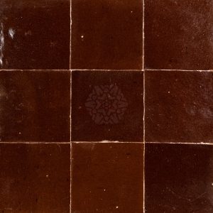 BRUN TABAC zellige tegel 10x10 cm 9 stuks