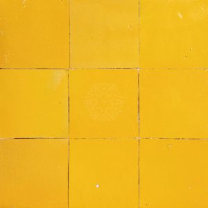 JAUNE MOUTARDE zellige tegel 10x10 cm 9 stuks