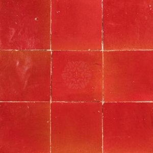 ROUGE FEU zellige tegel 10x10 cm 9 stuks