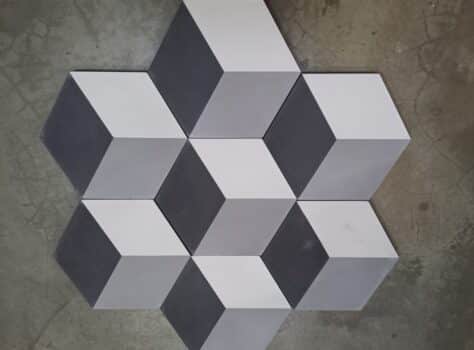 Hexagonale cementtegels HEXA ESCHER XL-02