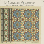 Roza antieke tegel La Nouvelle Ceramique AMAY