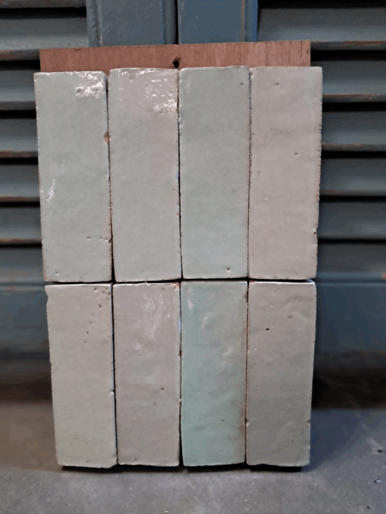 langwerpige zelliges 5x15 cm pistache