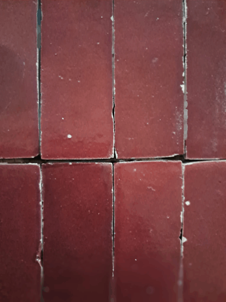 Bejmat CERISE close up. Marokkaanse tegels