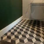 Escher Portugese cementtegel toilet