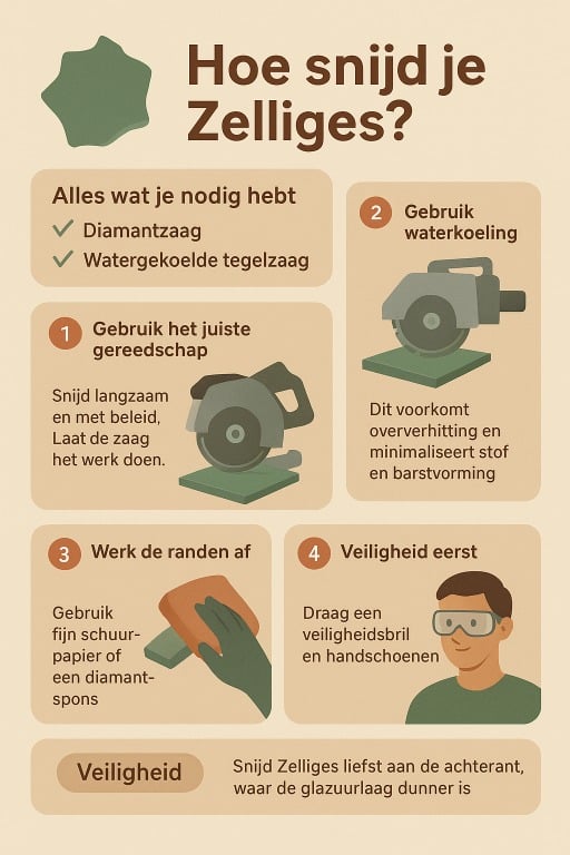 zelliges snijden folder