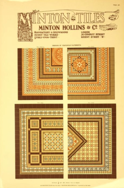 Antieke Minton tegels catlogus Engeland