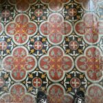 Antieke cementtegel vloer