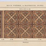 Antieke vloertegel Carrelages Ceramiques de Boch Freres a Maubeuge Nord 1887