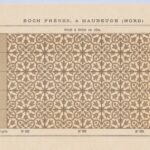 Oude patroontegel Carrelages Ceramiques de Boch Freres a Maubeuge Nord 1887