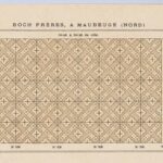 Antieke patroontegels Carrelages Ceramiques de Boch Freres a Maubeuge Nord 1887
