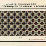antieke keramische patroontegels van Societe Anonyme des carrelages Ceramiques de Chimay a Forges Lez Chimay