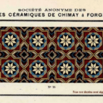 antieke patroontegel Societe Anonyme des carrelages Ceramiques de Chimay a Forges Lez Chimay
