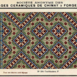 tegel met patroon van Societe Anonyme des carrelages Ceramiques de Chimay a Forges Lez Chimay