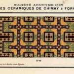 tegel met motief van Societe Anonyme des carrelages Ceramiques de Chimay a Forges Lez Chimay