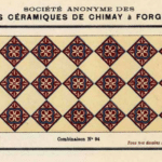 oude tegels met motieven van Societe Anonyme des carrelages Ceramiques de Chimay a Forges Lez Chimay