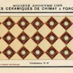 oude vloertegels met patronen van Societe Anonyme des carrelages Ceramiques de Chimay a Forges Lez Chimay