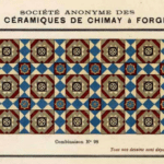 oude tegels met decoratie van Societe Anonyme des carrelages Ceramiques de Chimay a Forges Lez Chimay