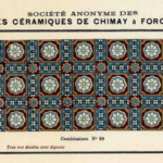 antieke tegels met decoratie van Societe Anonyme des carrelages Ceramiques de Chimay a Forges Lez Chimay